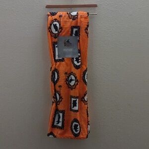 NWT Broom & Co Silhouette Crow, Owl And Witch 50x70in Orange White & Black